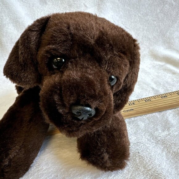 Brown Lab Retriever Puppy Plush Realistic Soft Floppy Stuffed Animal 12” - Picture 5 of 7